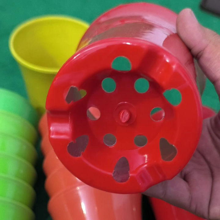 Fancy glass shape Pots | 6 Pots Set - mix colors