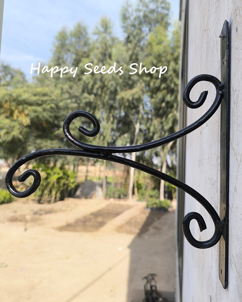Hanging Basket Bracket | Design B , Solid Iron build