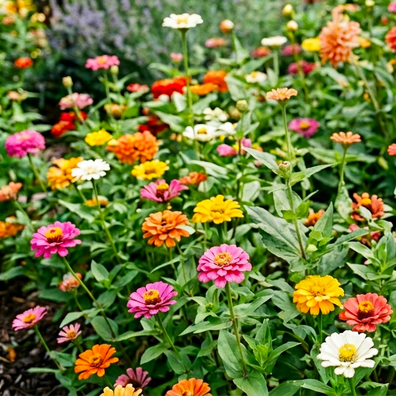 Zinnia Dahlia flower mixture | 25+ Seeds - Happy Seeds Shop