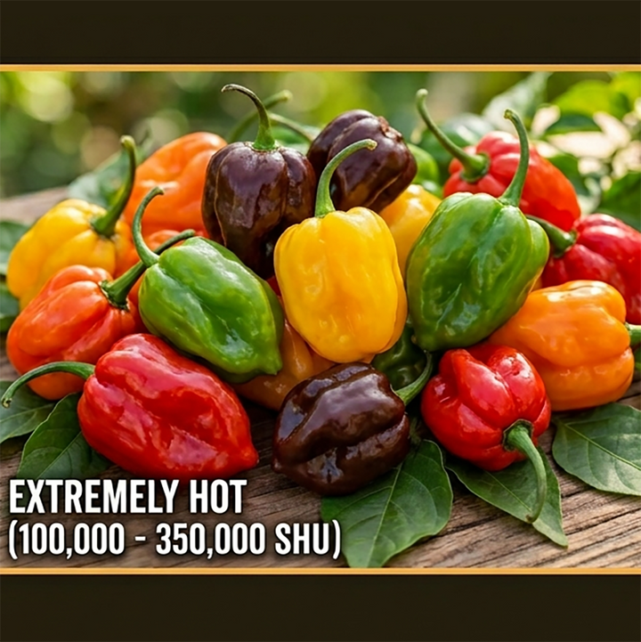 Habanero mix color pepper | Extremely Hot - 25+ seeds