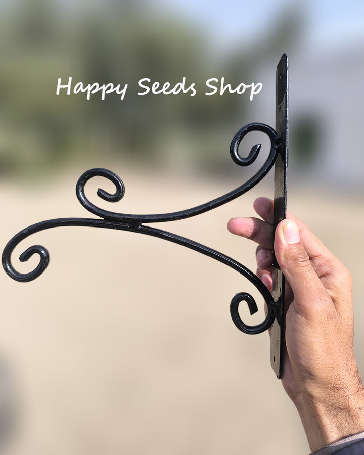 Hanging Basket Bracket | Design B , Solid Iron build