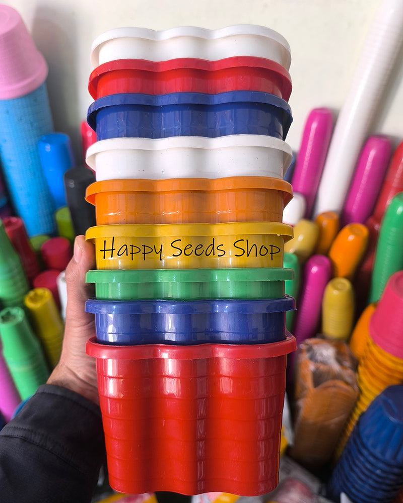 Order Pots Wall pots small | 4 Pots Set in mix colors – Happy Seeds Shop