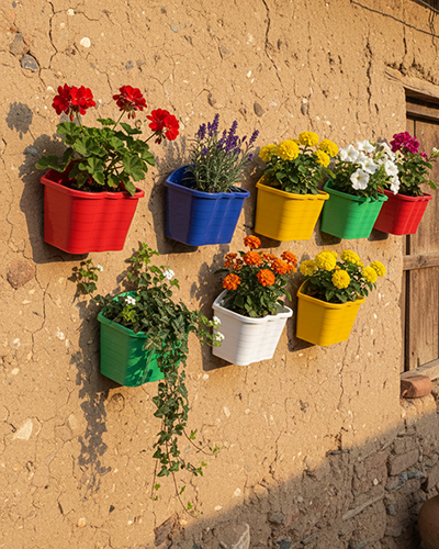 Wall pots small | 4 Pots Set in mix colors